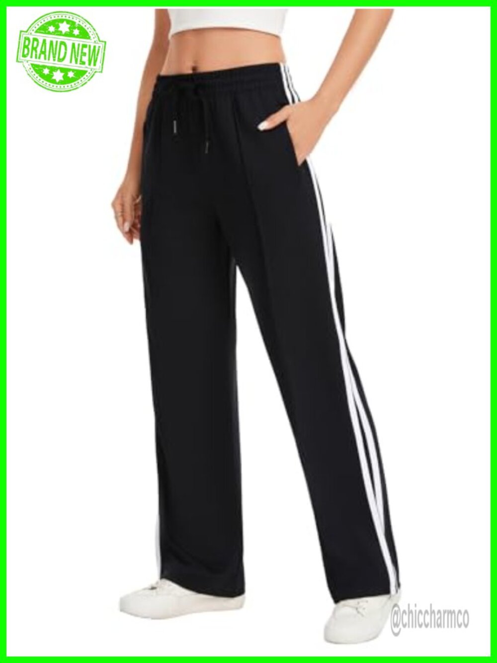 Women's Track Pants Loose Straight Leg Jogging Sweatpants